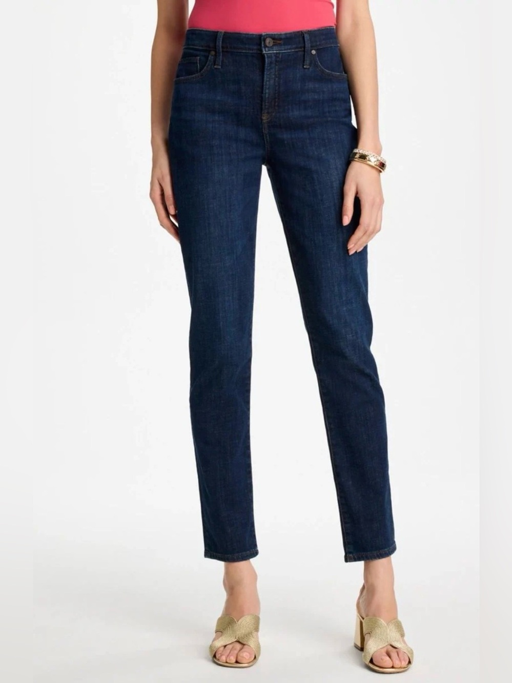Chico's Girlfriend Slim Ankle Jeans EUC Size 2.5 )14-L)